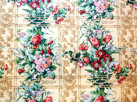 Floral Cotton Chintz Fabric by Cyrus Clark
