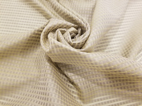 Cream, Yellow, and Taupe in Hand-Loomed Silk and Wool Fabric by Jack Lenor Larsen