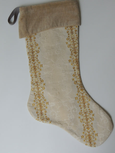 Beige gold velvet