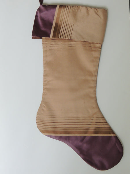 Brown Purple Stripe Stocking