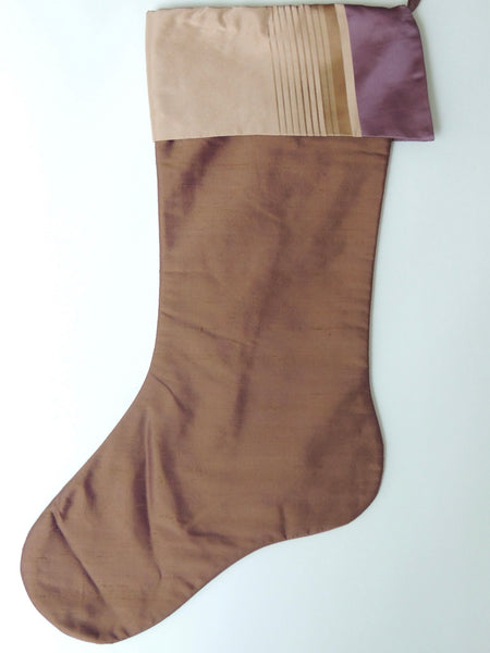 Brown Purple Stripe Stocking