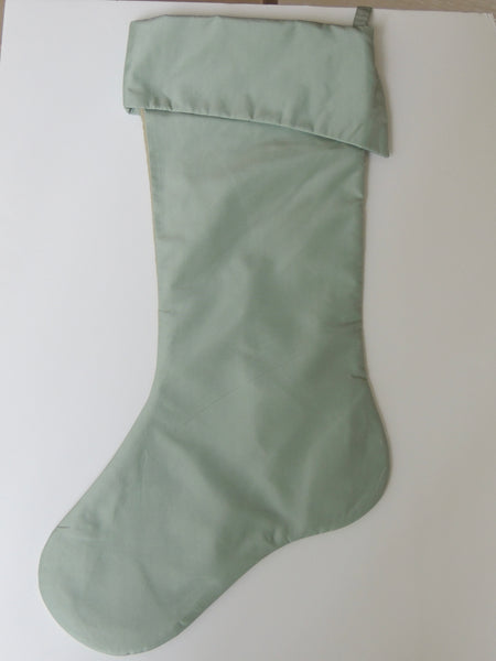 Blue Beige Toe and Heel Pattern Stocking