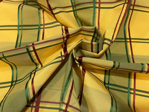 Red, Green, Yellow Plaid Fabric by Beacon Hill