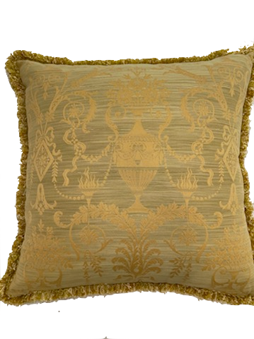 Old World Weavers Pillow With Decorative Houlès Fringe