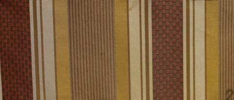 Rust, Tan, and Gold Striped Silk-Blend Taffeta Fabric by Kravet Couture