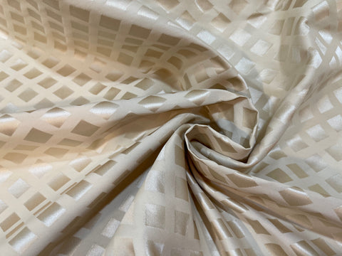Tan Silk Damask Fabric by Old World Weavers