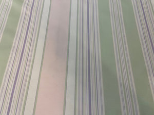 Cowtan & Tout Striped Silk Taffeta Fabric - pink, green, mauve