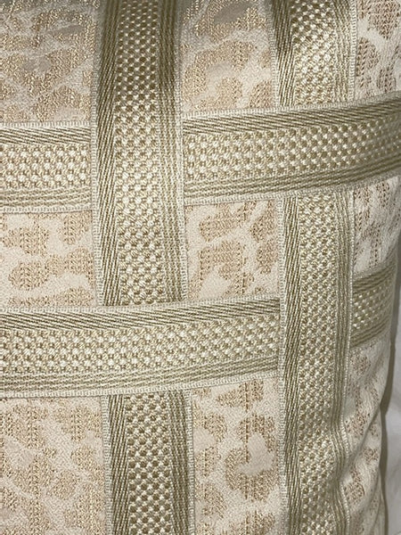 Schumacher Gold/Cream Leopard Print Pillow