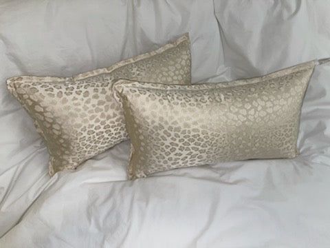 Beacon Hill Silk Jacquard Leopard Pillows by The House of Cedar Hall